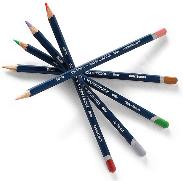 Laurence Mathews Derwent Watercolour Pencils 72 classic colours 